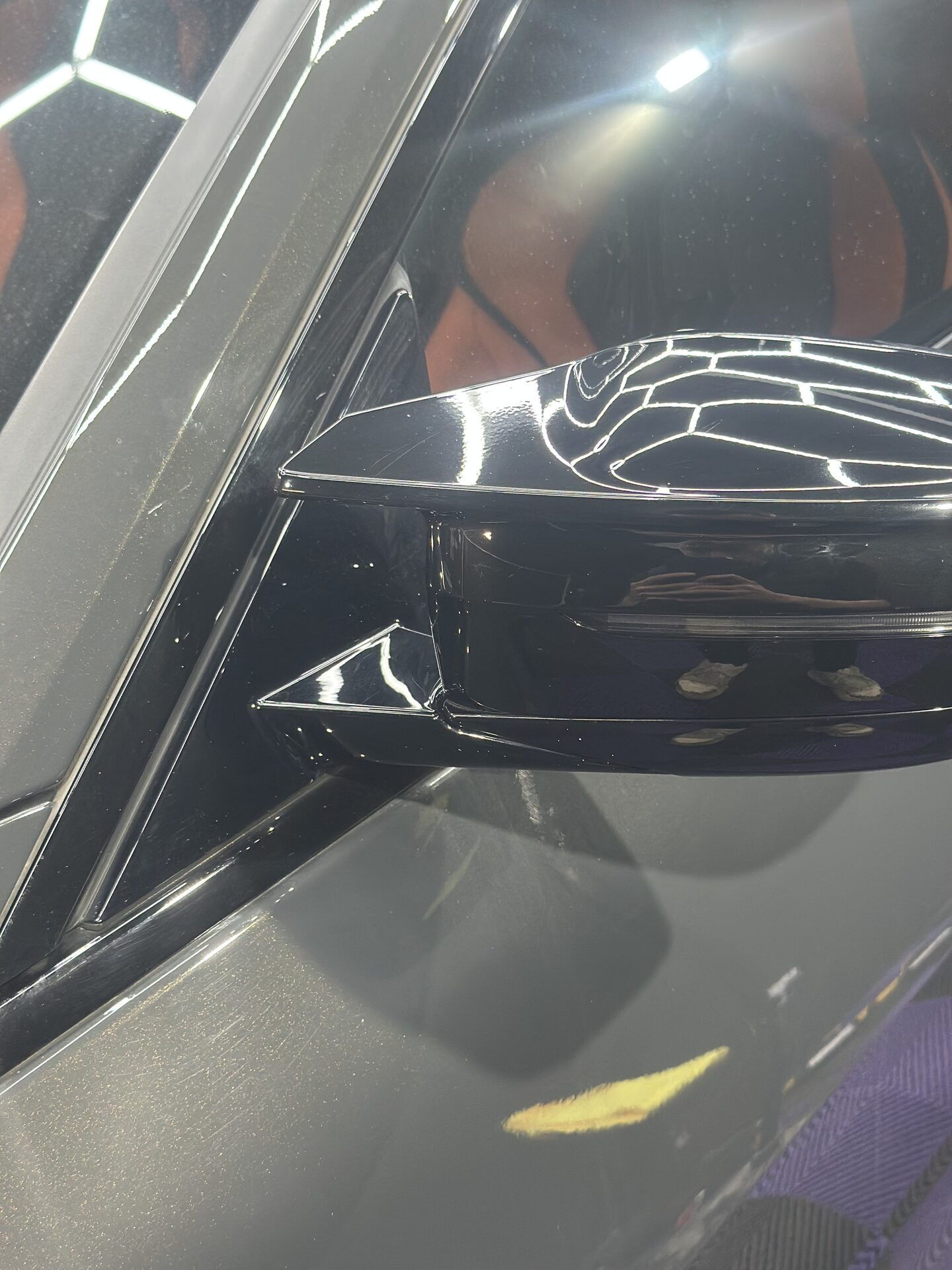 Carbon Fibre Mirror Wrap — before